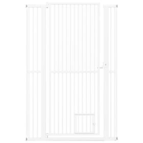 59' Extra Tall Pet Gate Heavy-Duty Metal Cat Gate with Wide Opening