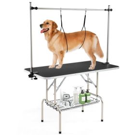 Foldable Dog Grooming Table with Height Adjustable Arms