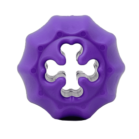 Cross Bones Bully Stick Holder & Chew Toy for Heavy Chewers | Purple | USA Made