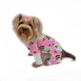 Ultra Soft Plush Minky Bumblebee & Flower Pajamas (size: L)
