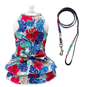 Hawaiian Harness Dress with Matching Leash (size: XL)