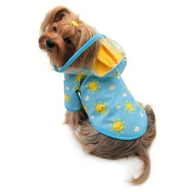Clear View Happy Sunshine Raincoat with Fleece Lining and Detachable Hood (size: XL)