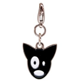 Metal Charm (Color: Black Silly Doggy)