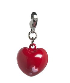 Metal Jingle Bell Charm (Color: Red Heart)