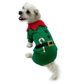 Shimmery Candy Cane Elf Bodysuit (size: S)