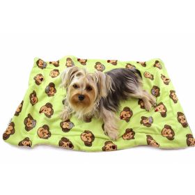 Silly Monkey Ultra-Plush Blanket (Color: Lime, size: L)