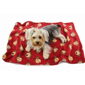 Silly Monkey Ultra-Plush Blanket (Color: Burgundy, size: S)