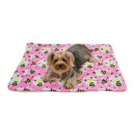 Ultra Soft Minky/Plush Blanket (Color: Bumblebee and Flowers)