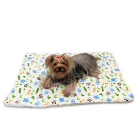 Zoo Animals Flannel/Plush Blanket (size: L)