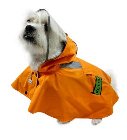 Clear View Poncho Raincoat with Reflective Stripes (size: S)