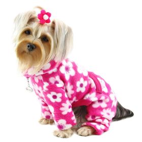 Full Blossom Fleece Turtleneck Pajamas (size: M)