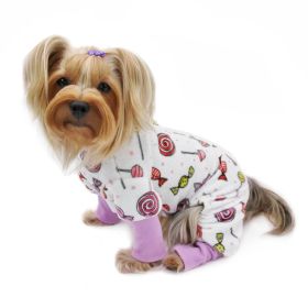 Ultra Soft Plush Minky Sweet Candies Pajamas (size: M)