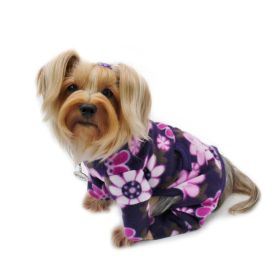 Midnight Garden Fleece Turtleneck Pajamas (size: M)