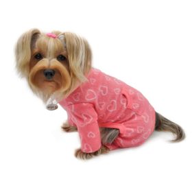 Blush of Love Fleece Turtleneck Pajamas (size: M)