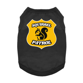 Squirrel Patrol Dog Shirt (Color: Jet Black, size: 2X-Large)