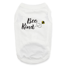 Bee Kind Dog Shirt (Color: White, size: large)