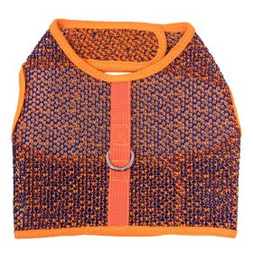 Active Mesh Dog Harness with Leash (Color: Orange & Blue, size: medium)