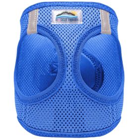 American River Solid Ultra Choke Free Dog Harness (Color: Cobalt Blue, size: small)