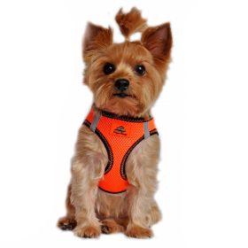 American River Top Stitch Dog Harness (Color: Iridescent Orange, size: small)